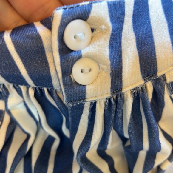 Omi Jo | Blue & White Maxi Dress Sleevess Keyhole Back 9/10 Soft Knit Beachy - Picture 10 of 16